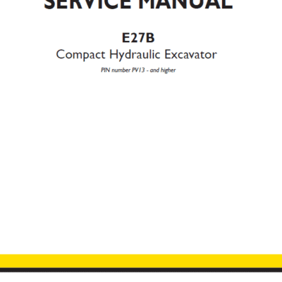 New Holland E27B Compact Excavator Service Manual