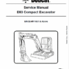 Bobcat E63 Excavator Repair Service Manual