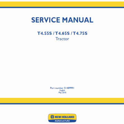 New Holland T4.55S, T4.65S, T4.75S Tractor Service Manual