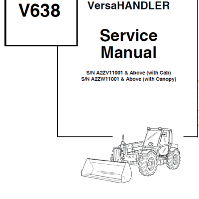 Bobcat V638 Versa HANDLER Telescopic Service Manual
