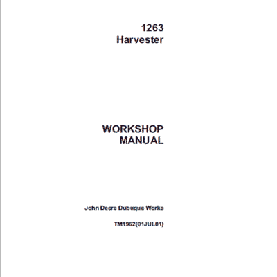 Cart John Deere 1263 Harvester Service Manual