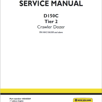 New Holland D150C Tier 2 Crawler Dozer Service Manual