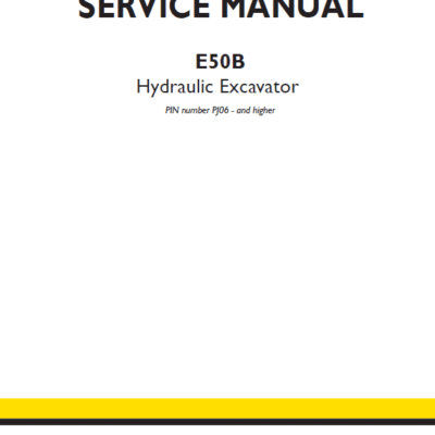 New Holland E50B Hydraulic Excavator Service Manual
