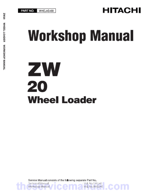 Hitachi ZW20 Wheel Loader Service Repair Manual
