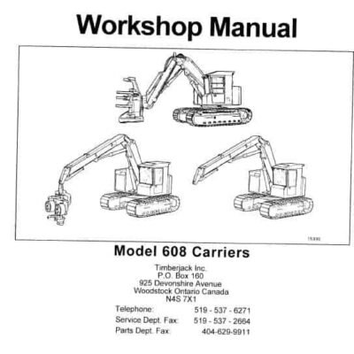 Timberjack 608 Carriers Service Repair Manual