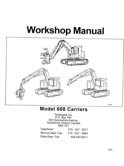 Timberjack 608 Carriers Service Repair Manual