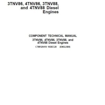 Cart John Deere 3TNV86, 4TNV86, 3TNV88, 4TNV88 Diesel Engine Technical Manual