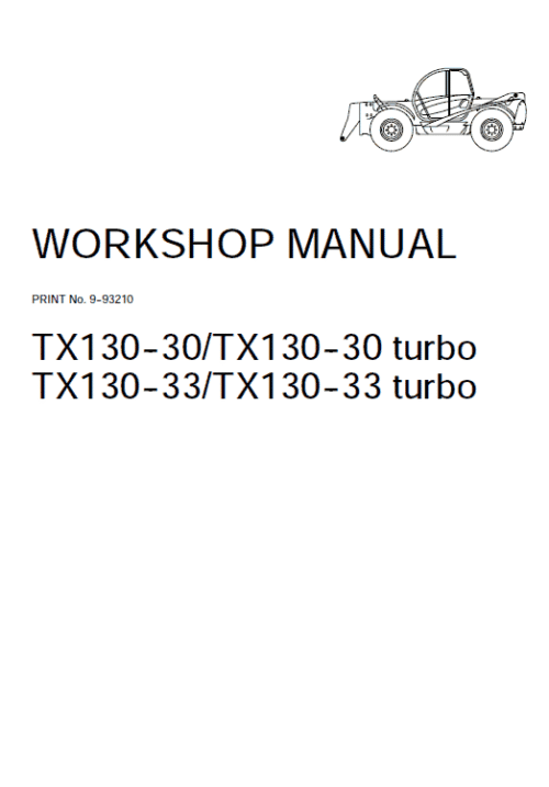 Case Tx130-30 Tx130-33 Tier 3 Telescopic Service Manual