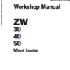 Hitachi ZW30, ZW40, ZW50 Wheel Loader Service Repair Manual