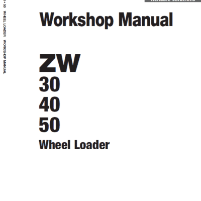 Hitachi ZW30, ZW40, ZW50 Wheel Loader Service Repair Manual