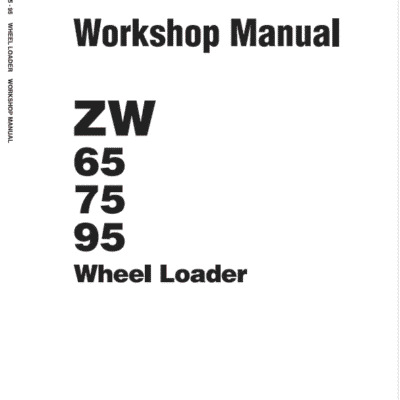 Hitachi ZW65, ZW75, ZW95 Wheel Loader Service Repair Manual