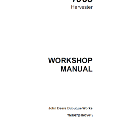 John Deere 1063 Harvester Service Manual