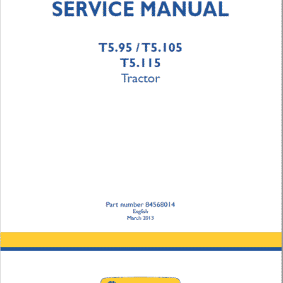 New Holland T5.95, T5.105, T5.115 Tractor Service Manual