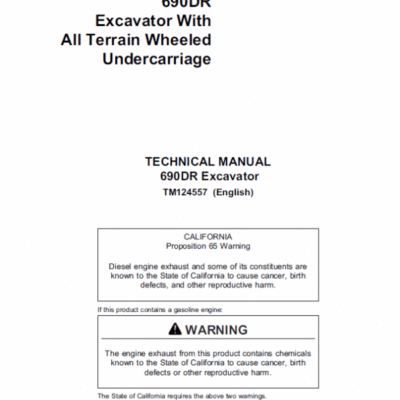John Deere 690DR Excavator Service Manual