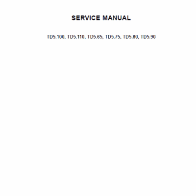 New Holland TD5.65, TD5.75, TD5.80, TD5.90, TD5.100, TD5.110 Tractor Manual