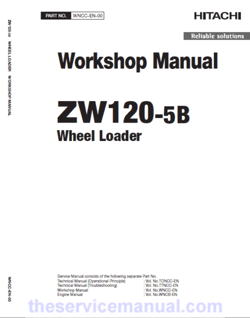 Hitachi ZW120-5B Wheel Loader Service Repair Manual