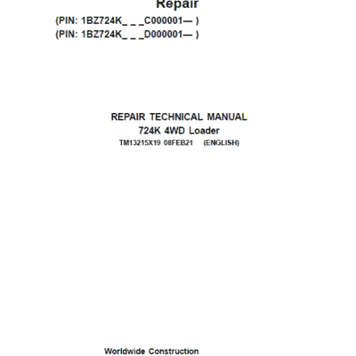 John Deere 724K 4WD Technical Manual