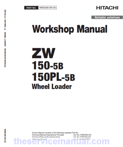 Hitachi ZW150-5B Wheel Loader Service Repair Manual