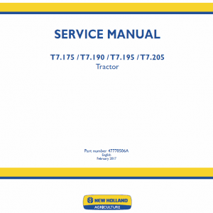 New Holland T7.195, T7.205 Tractor Service Manual New Holland T7.195, T7.205 Tractor Service Manual - Image 2