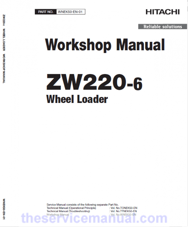 Hitachi ZW220-6 Wheel Loader Service Repair Manual Hitachi ZW220-6 Wheel Loader Service Repair Manual