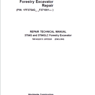 John Deere 380GLC Excavator Repair Service Manual