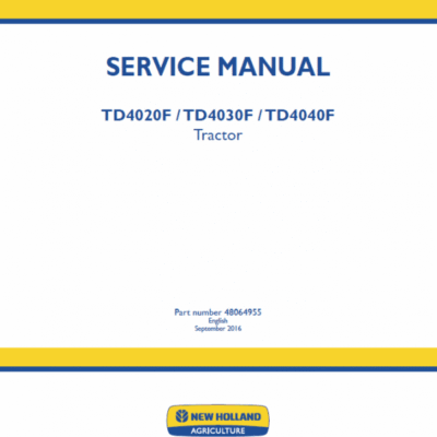 New Holland TD4020F, TD4030F, TD4040F Tractor Service Manual