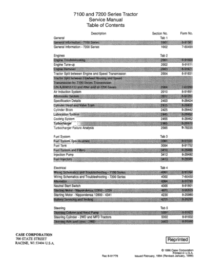 Case IH 7140 Tractor Service Repair Manual - Image 3