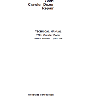 John Deere 700H Crawler Dozer Service Manual