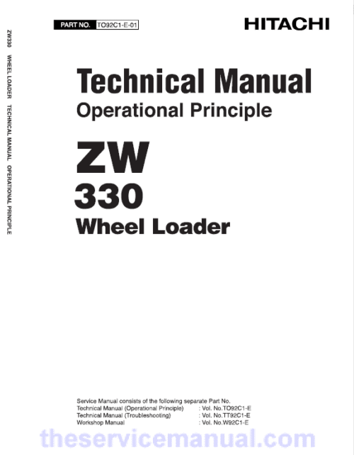 Hitachi ZW330, ZW330-6 Wheel Loader Service Repair Manual