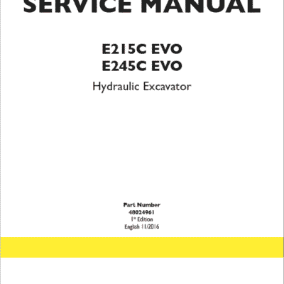 New Holland E245C Evo Excavator Service Manual