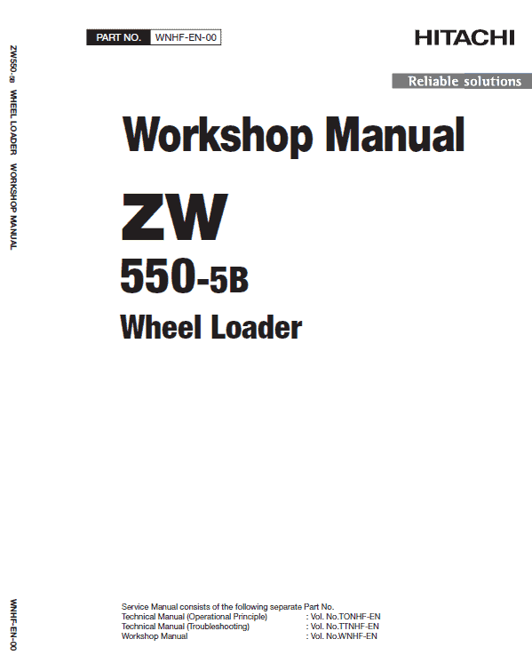 Hitachi ZW550-5B Wheel Loader Service Repair Manual Hitachi ZW550-5B Wheel Loader Service Repair Manual
