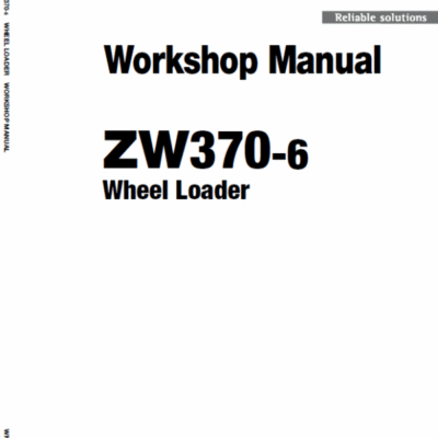 Hitachi ZW370-6 Wheel Loader Service Repair Manual