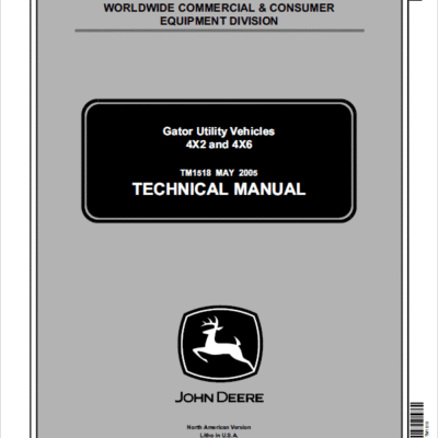 Cart John Deere Gator 4×2 and 4×6 Repair Service Manual