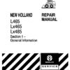New Holland L465, LX465, LX485 SkidSteer Loader Service Manual