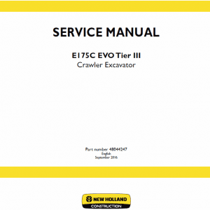 New Holland E175C Evo Excavator Service Manual New Holland E175C Evo Excavator Service Manual - Image 2