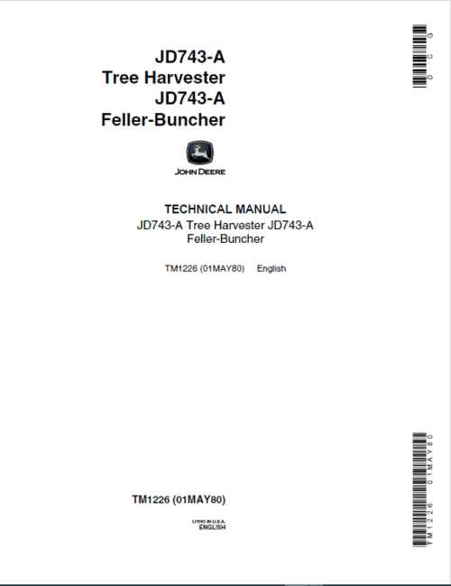John Deere 743A Harvester & Feller-Buncher Service Manual