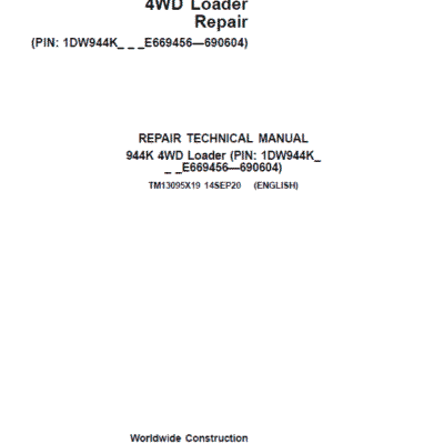 John Deere 944K 4WD Loader Repair Technical Manual