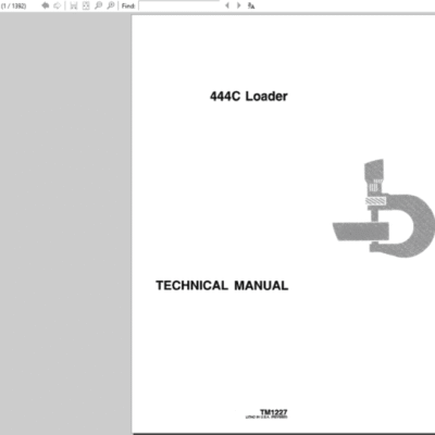 John Deere 444C Loader Repair Technical Manual