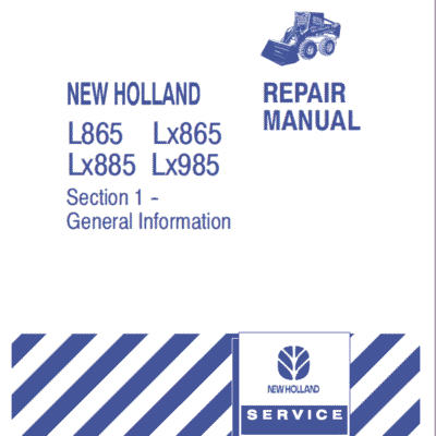 Cart New Holland L865, LX865, LX885, LX985 SkidSteer Loader Service Repair Manual