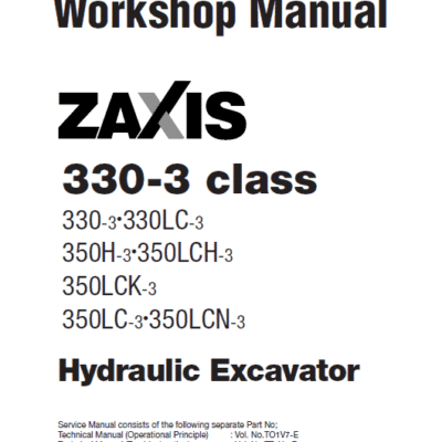 Hitachi ZX330-3, ZX330LC-3 Excavator Service Repair Manual