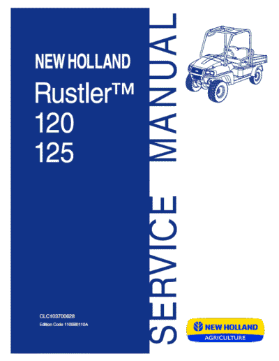 New Holland 120, 125 Rustler Service Manual