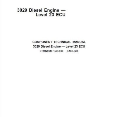 Cart John Deere 3029 Diesel Engine Level 23 ECU Component Technical Manual