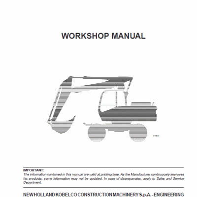 New Holland MH4.6, MHPlusC Excavator Service Manual