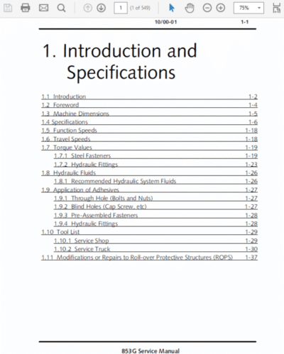 John Deere 853G Feller Buncher Technical Manual - Image 2
