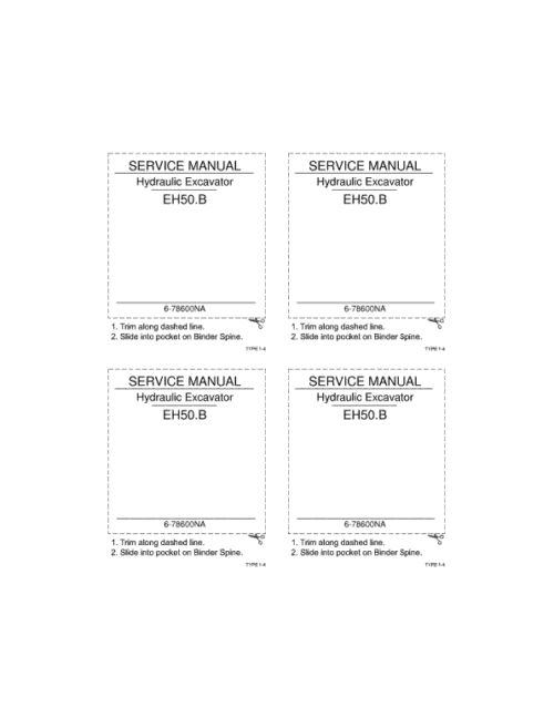 New Holland EH50.B Excavator Service Manual
