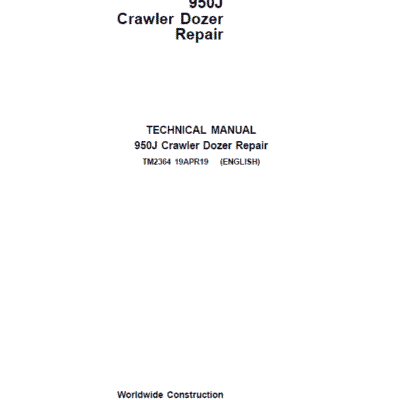 John Deere 950J Crawler Dozer Service Manual