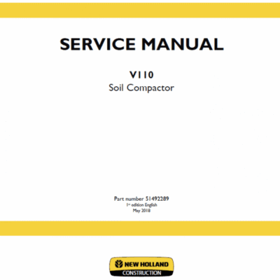 New Holland V110 Compactor Service Manual