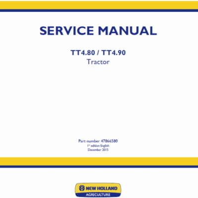 Cart New Holland TT4.80, TT4.90 Tractor Service Manual