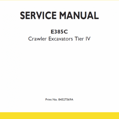 New Holland E385C Tier 4 Excavator Service Manual
