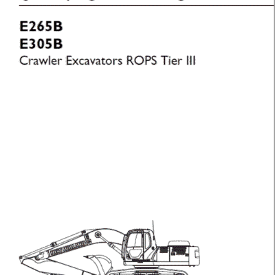 New Holland E265B, E305B ROPS Tier 3 Excavator Service Manual